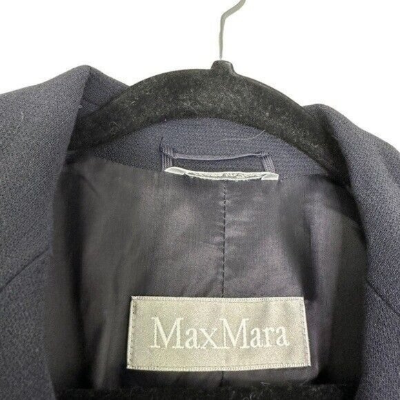 MaxMara Navy Single Breasted Blazer Women’s Size 8 - Picture 8 of 12